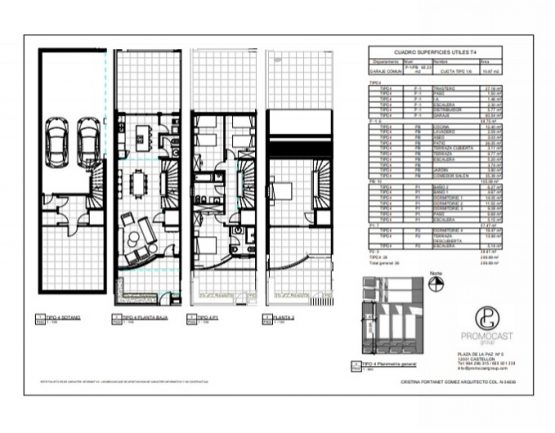 Proyecto 6 viviendas en hilera. Pau Gumbau Castellón. Arquitecto Cristina Fortanet