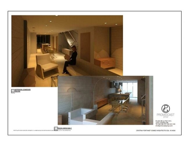 Proyecto 6 viviendas en hilera. Pau Gumbau Castellón. Arquitecto Cristina Fortanet