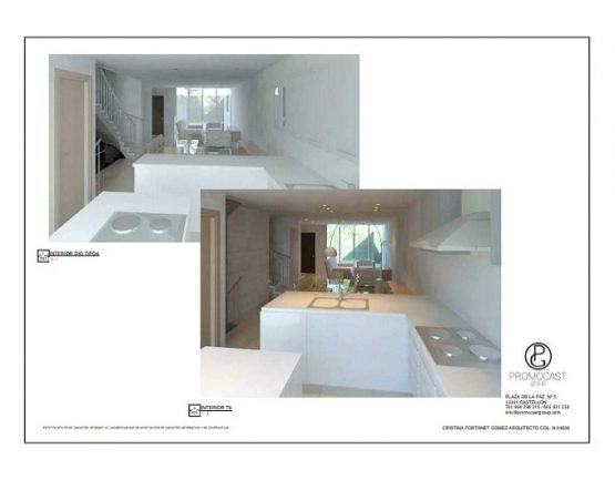 Proyecto 6 viviendas en hilera. Pau Gumbau Castellón. Arquitecto Cristina Fortanet