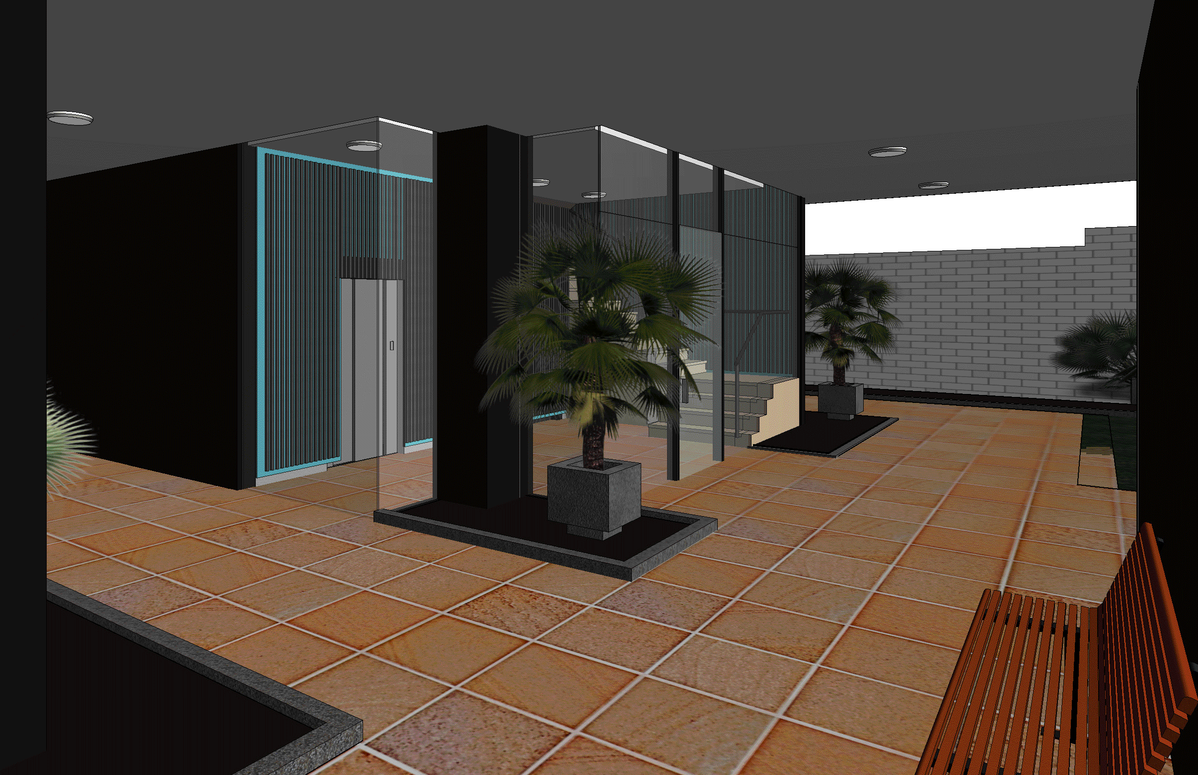 Aspecto-zaguan-Samarkanda. Arquitecto Cristina Fortanet