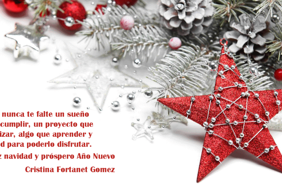 Postal Navidad Cristina Fortanet. Arquitecto.