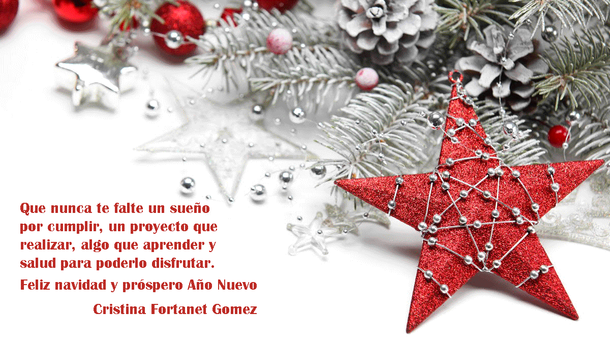 Postal Navidad Cristina Fortanet. Arquitecto.